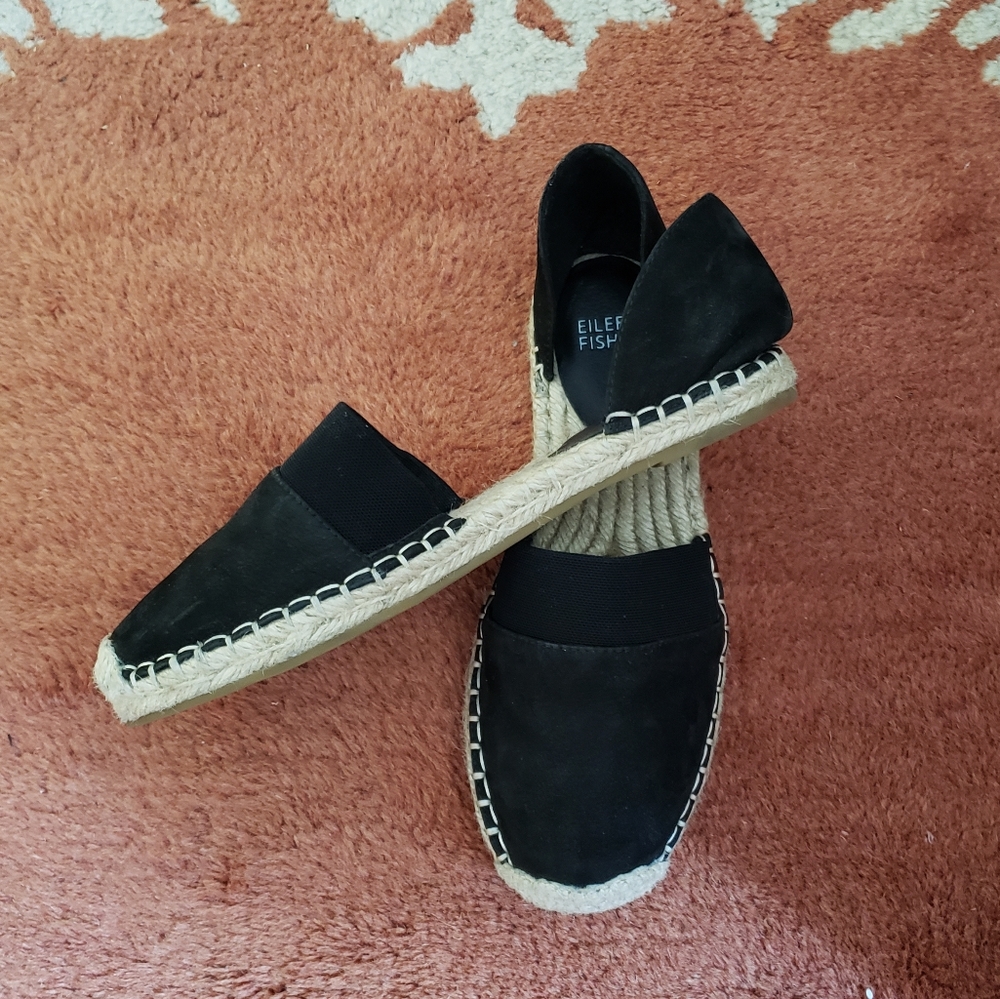 Nubuck Espadrille flat WORN TWICE